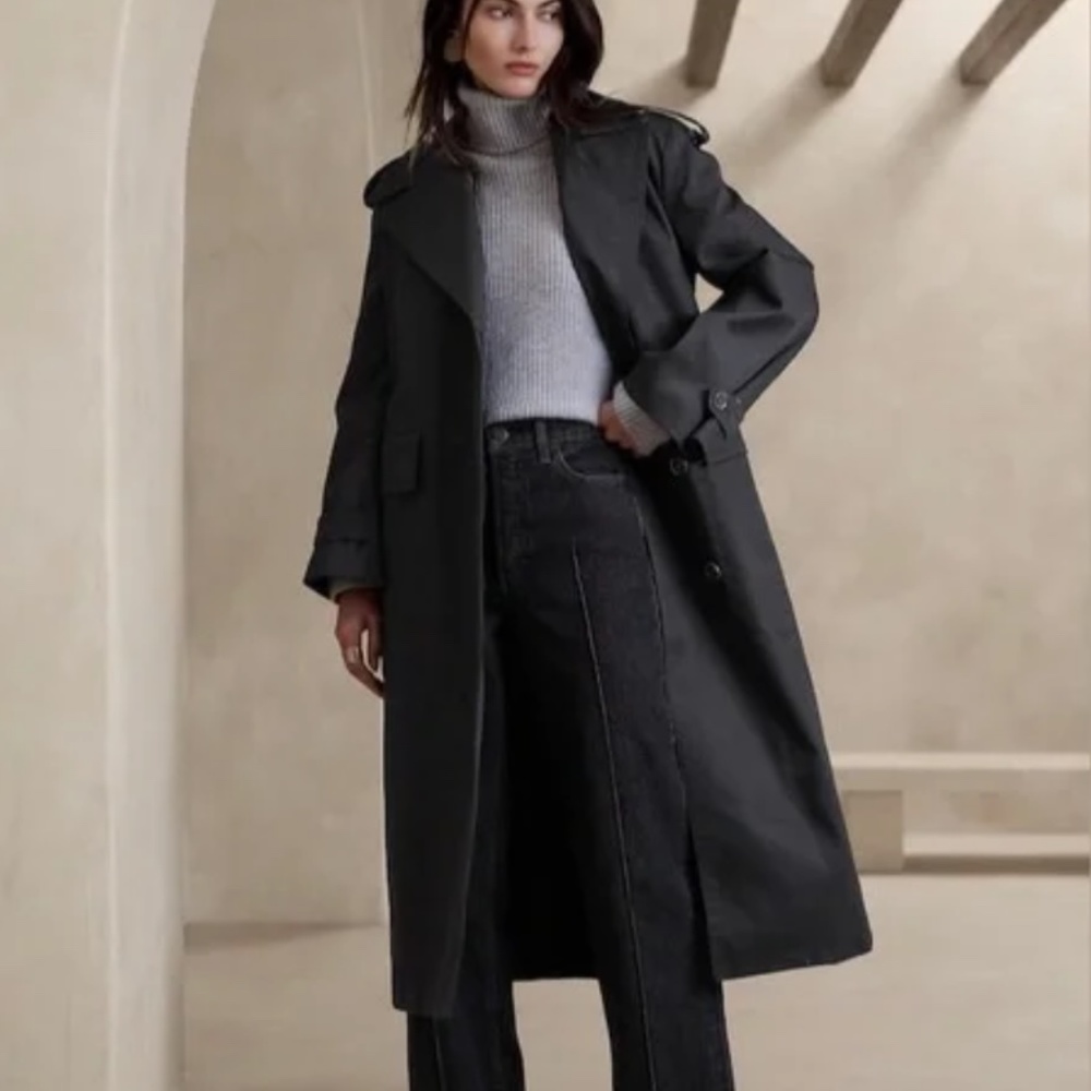 Banana Republic Timeless Trench Coat Black XS - NWT